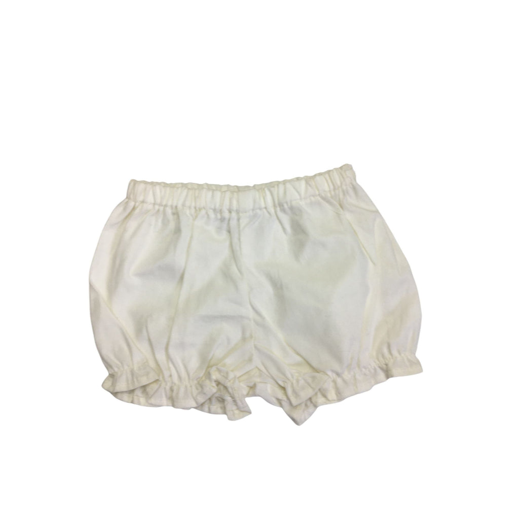 3-6M Cream Frill Cuffed Bloomer Shorts - Emmy & Belle