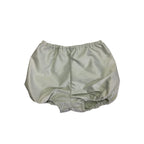 6-12M Mint Green Satin Bloomer Shorts - Emmy & Belle