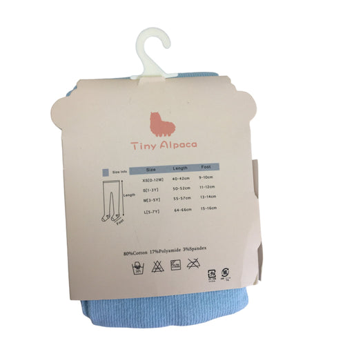 0-12M Light Blue Cotton Knit Stockings - Emmy & Belle