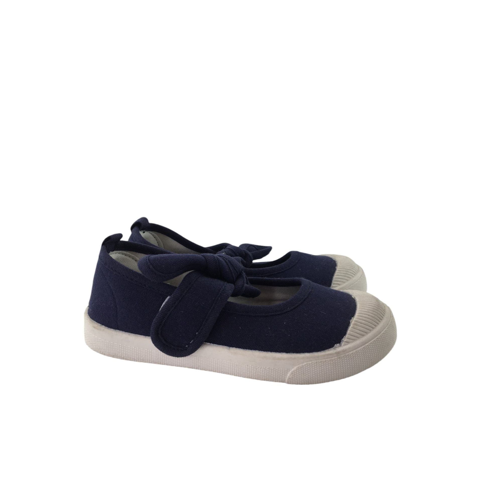 Size 13 Navy Blue Canvas Mary Jane Shoes - Emmy & Belle