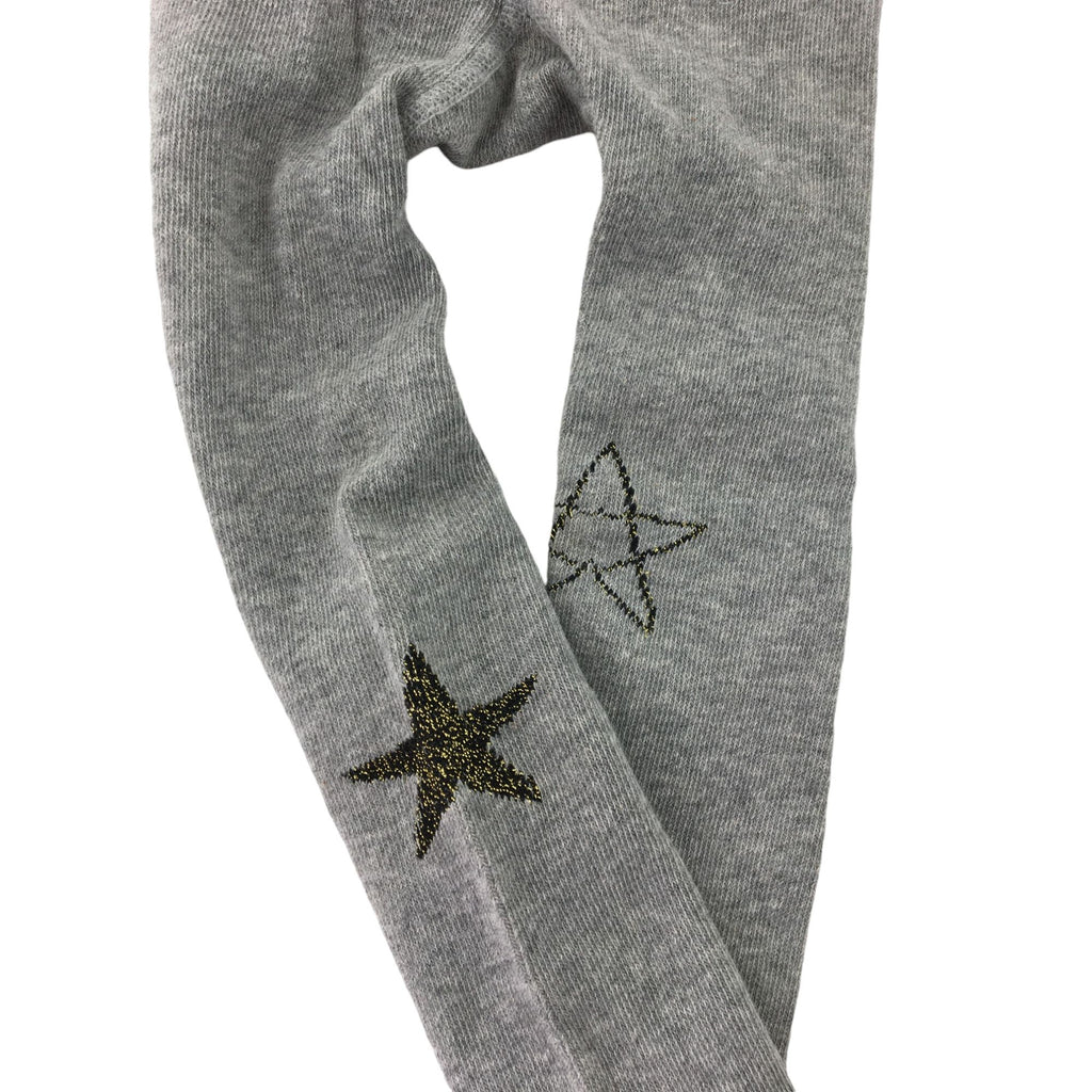 0-3Y Grey & Gold Star Knit Stockings - Emmy & Belle