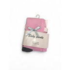 0-12M Pink & Grey Heel & Toe Knit Stockings - Emmy & Belle