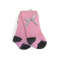 0-12M Pink & Grey Heel & Toe Knit Stockings - Emmy & Belle