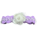 1-2Y Purple knitted headband with flower