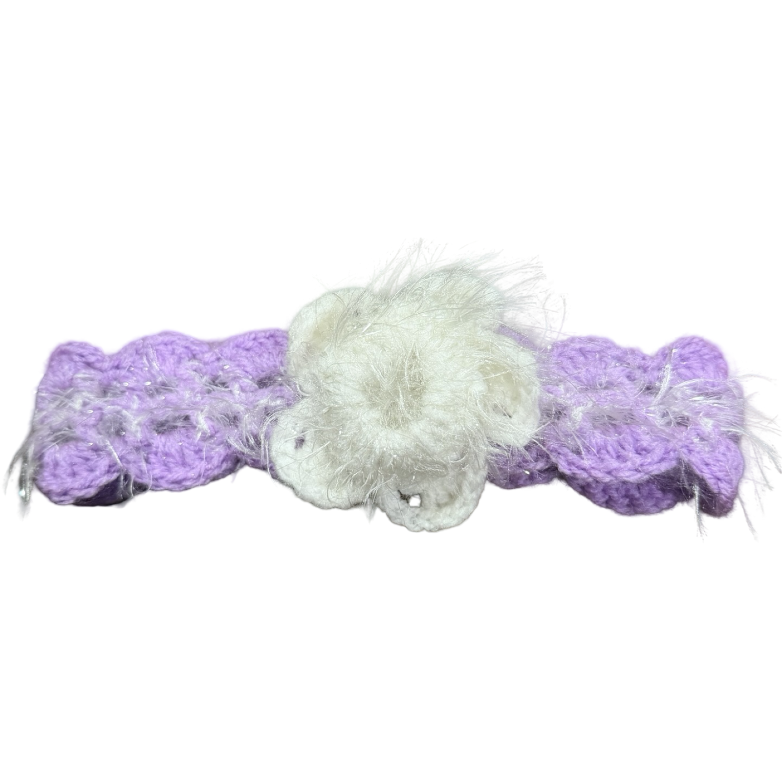 1-2Y Purple knitted headband with flower