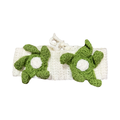 White & Green crochet headband with sea stars