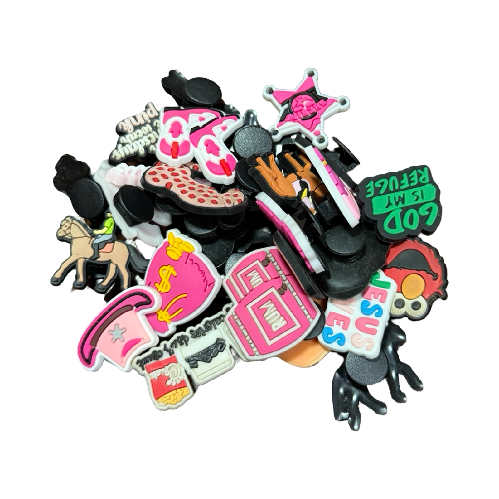 A batch of Jibbitz charms for girls