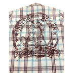 4Y White, Blue & Maroon Plaid Button Shirt - Tholokko