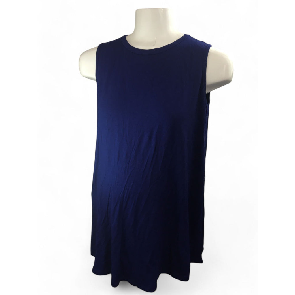 Large - Blue Sleeveless Maternity Top - Cherry Melon