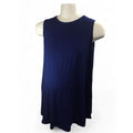 Large - Blue Sleeveless Maternity Top - Cherry Melon