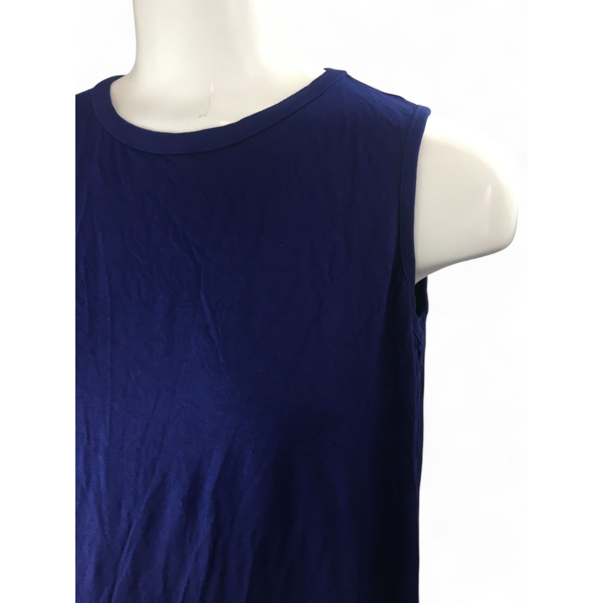 Large - Blue Sleeveless Maternity Top - Cherry Melon