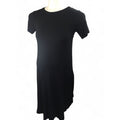 Small - Black Maternity & Nursing T Shirt Dress - Momsy