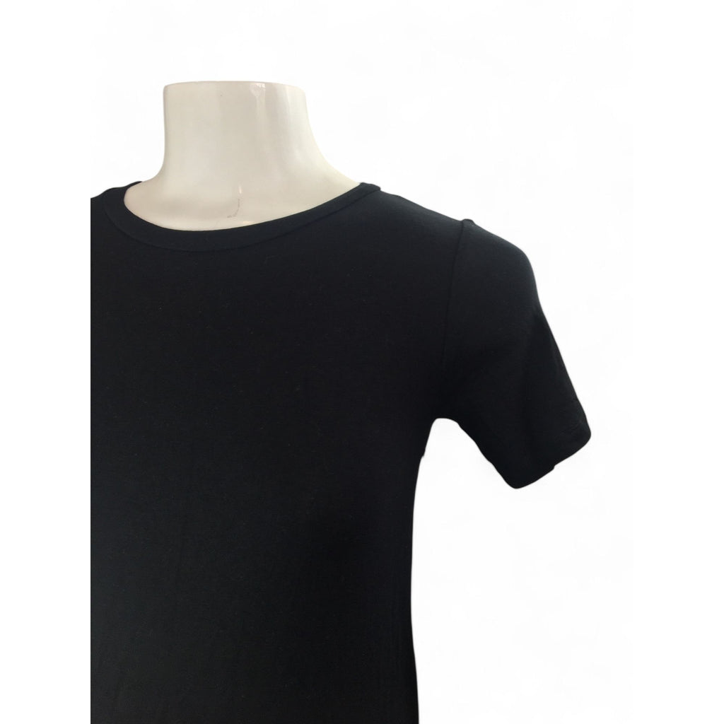 Small - Black Maternity & Nursing T Shirt Dress - Momsy