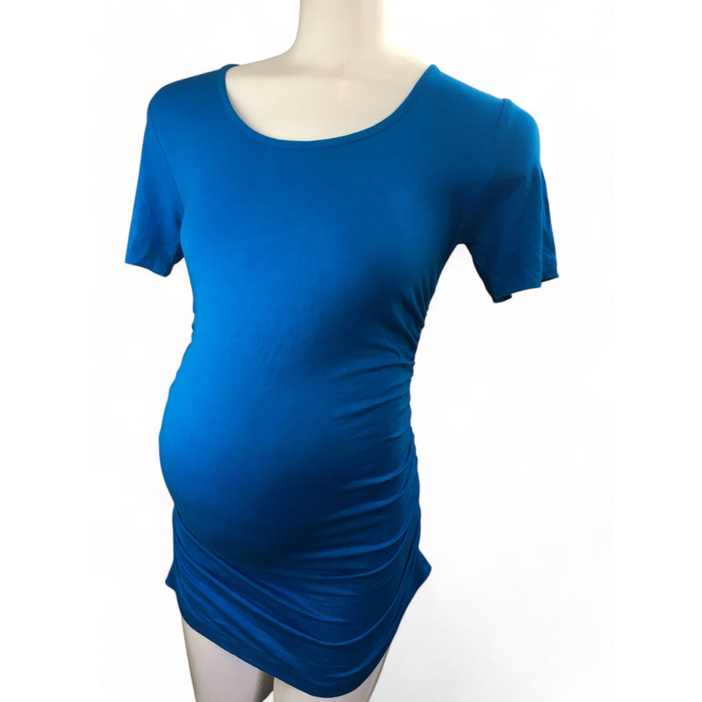 Medium - Cobalt Blue Maternity T Shirt - Cherry Melon