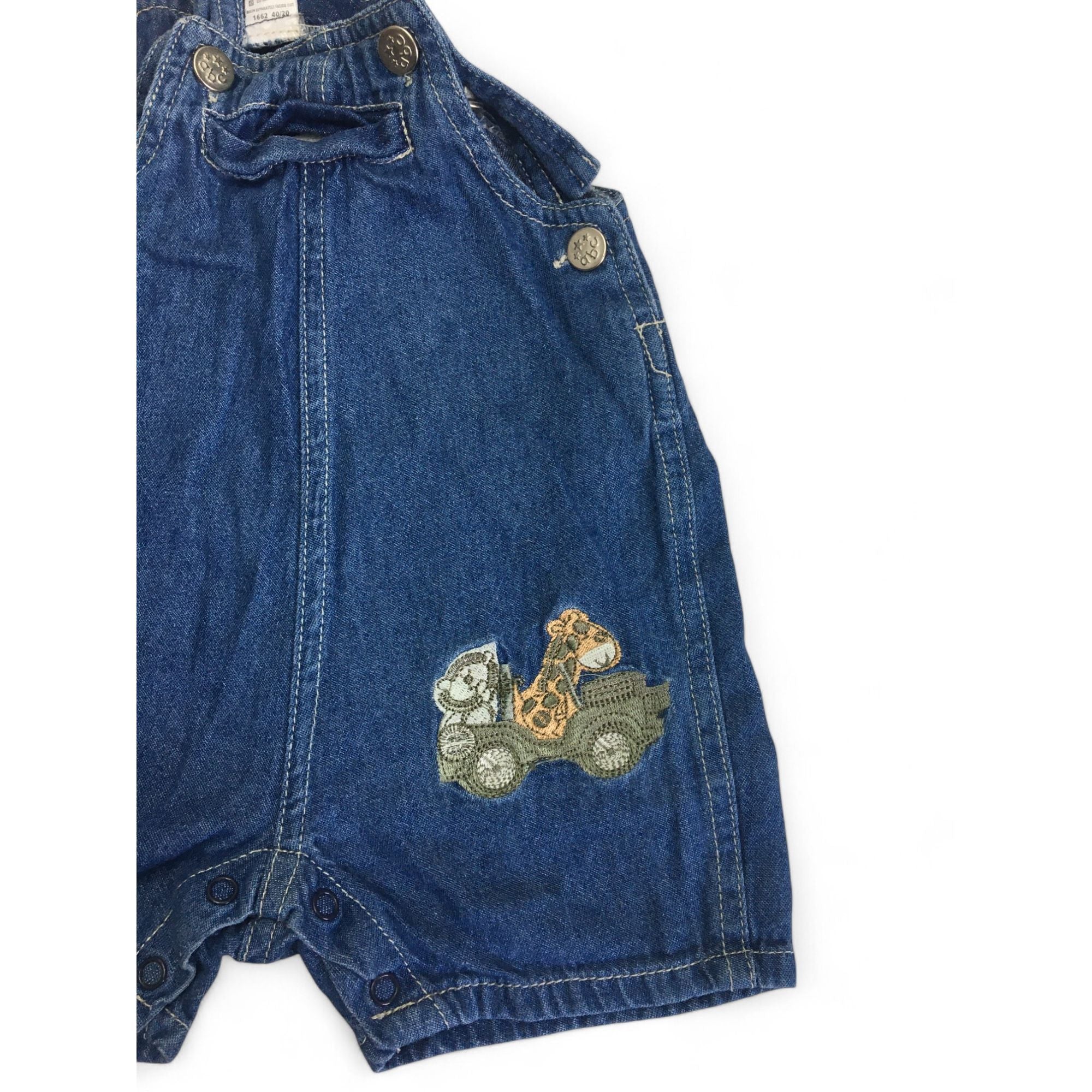 0-3M Blue Denim Dungaree - Ackermans