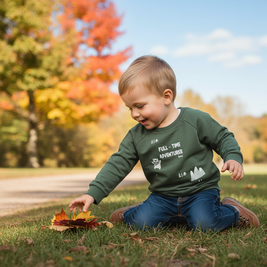 1-2Y Full-time adverturer Sweater Top - Keedo