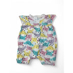 0-3M White Pastel Crab Snap Romper - Tiny Tots