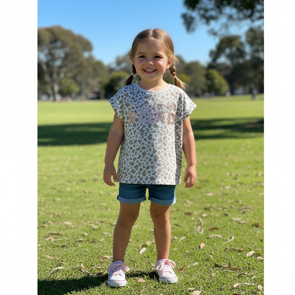 4-5 Leopard & Sequin T-shirt - Country Road