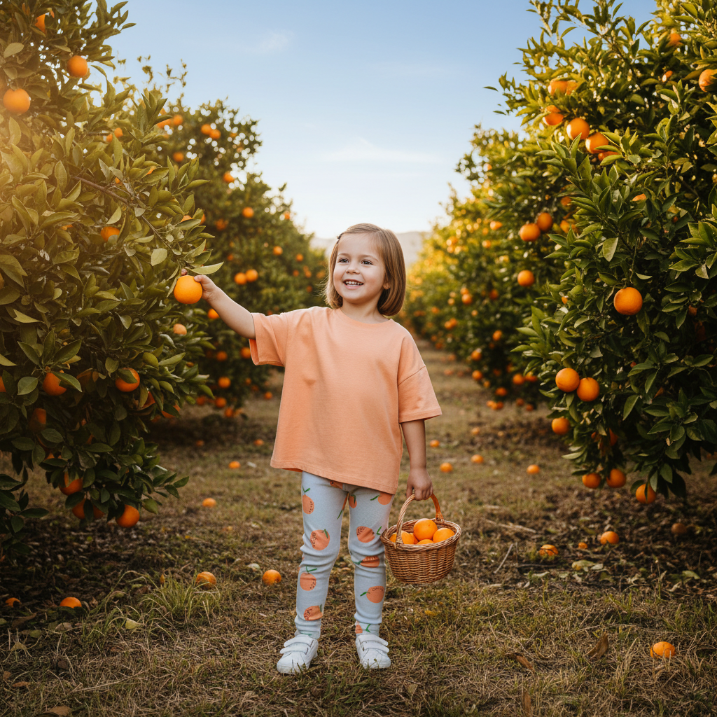6-7Y Light purple & orange ribbed leggings - Zara