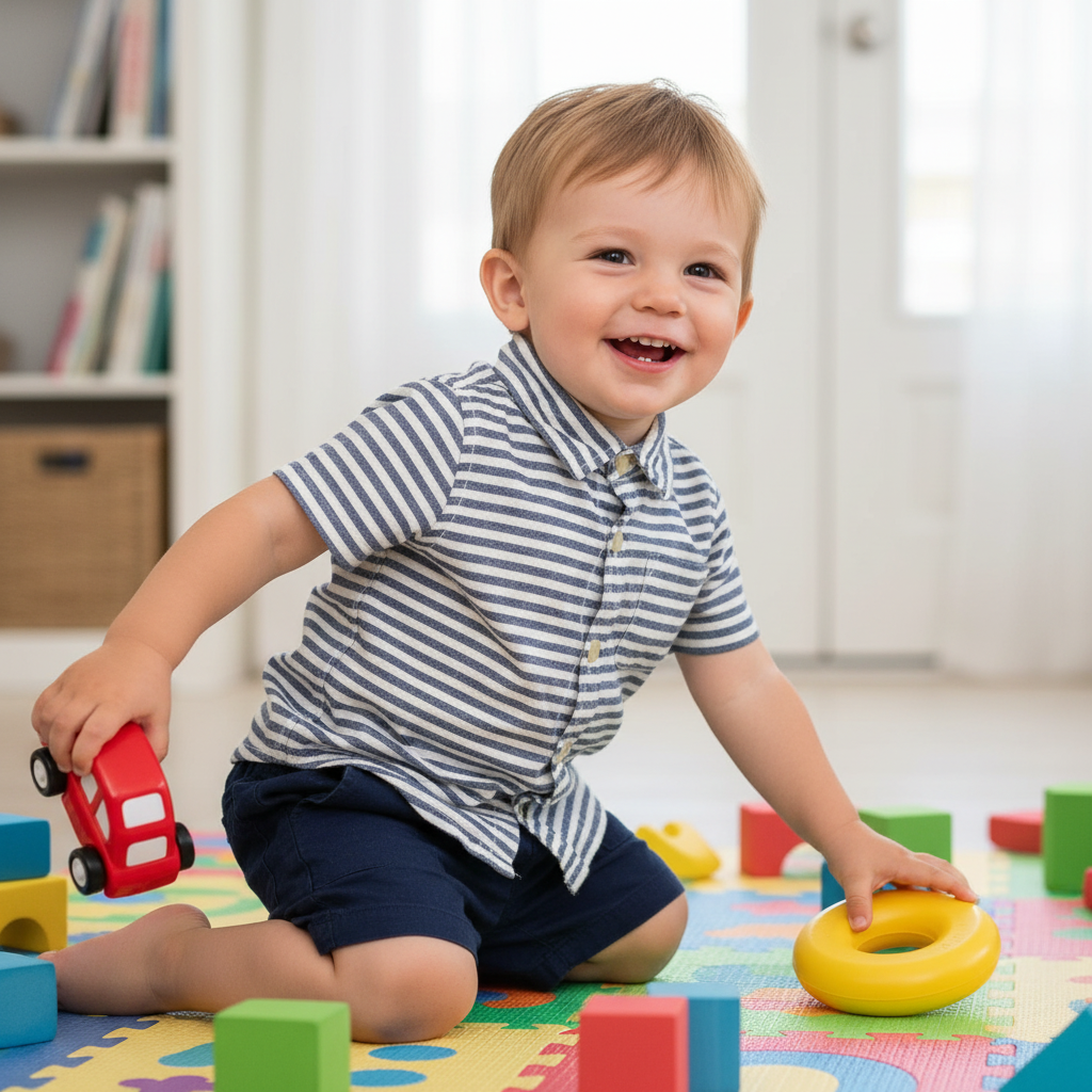 6-12M 2pc Navy & White Chino & buttoned shirt set - Cotton On