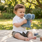 6-12M 2px Khaki shorts & off-white buttoned boys set - Cotton On