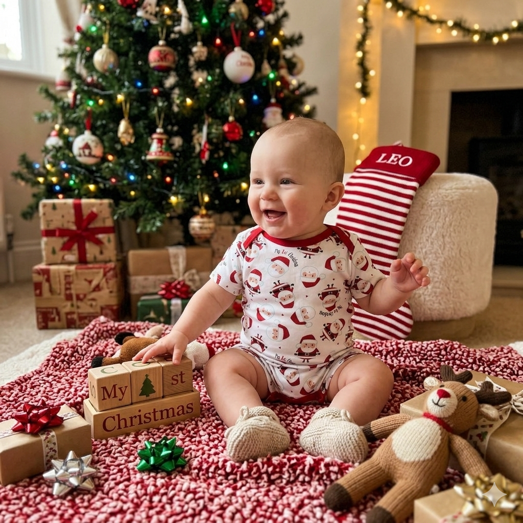 6-12M My 1st Christmas Romper