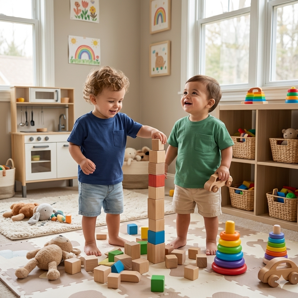 6-12M 2pc green & Blue T-Shorts with Pockets - Zara