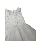 3-6M White Crochet Lace & Tulle Dress - Jet