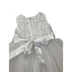 3-6M White Crochet Lace & Tulle Dress - Jet