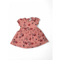 3-6M Coral-Pink Butterfly Baby Doll Dress - OneTwoThree