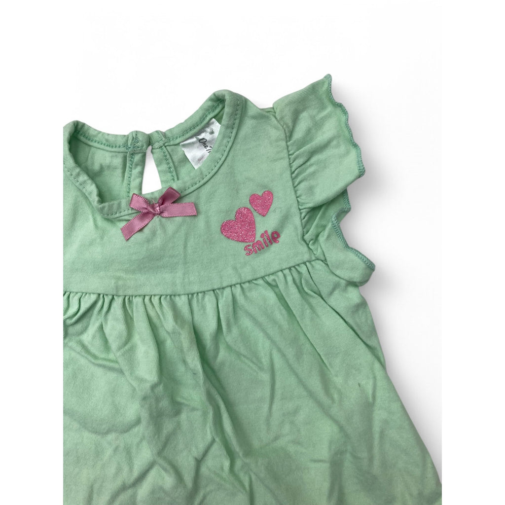 3-6M Mint Green Babydoll Tunic - OneTwoThree