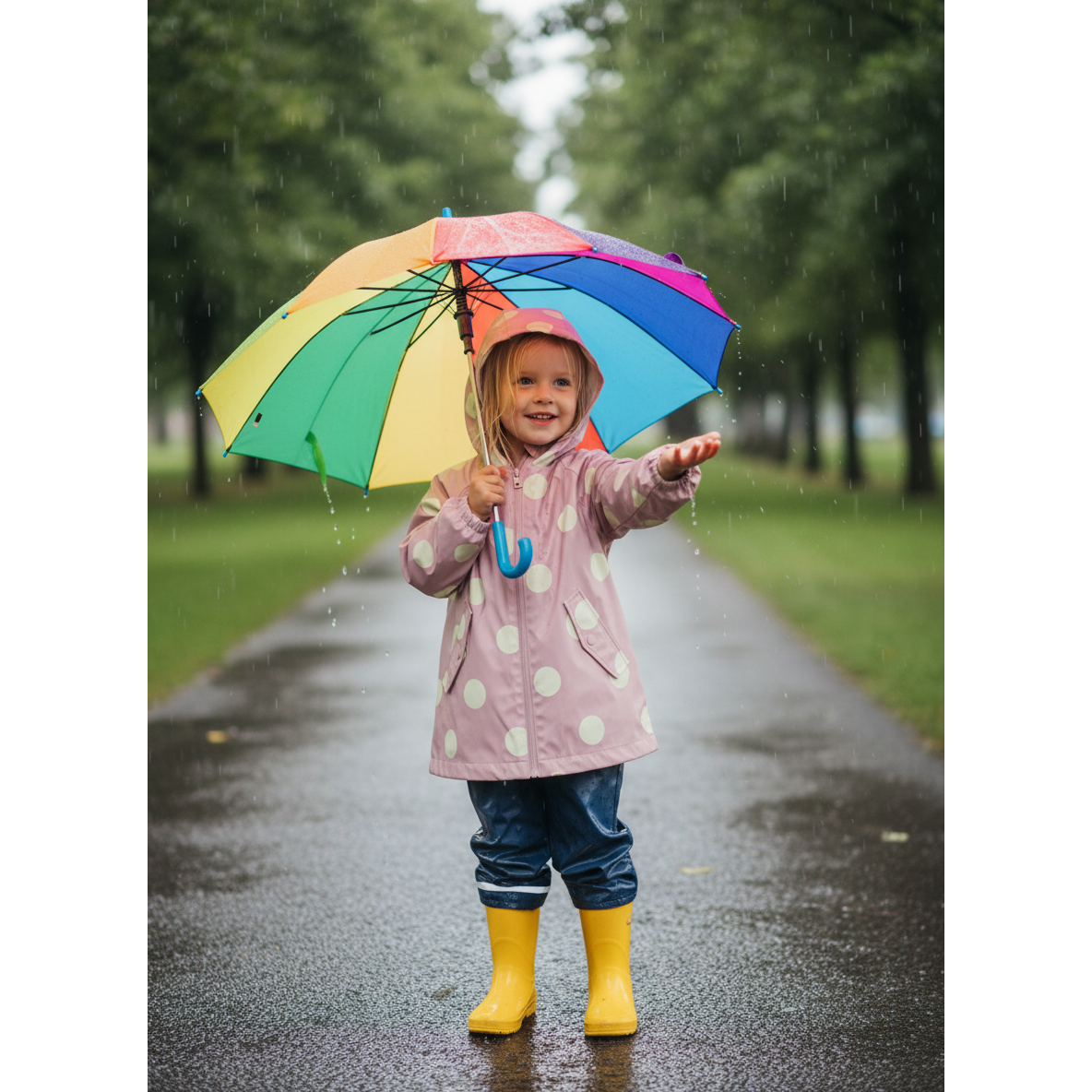 4-5Y Light purple big dotted waterproof coat - Zara