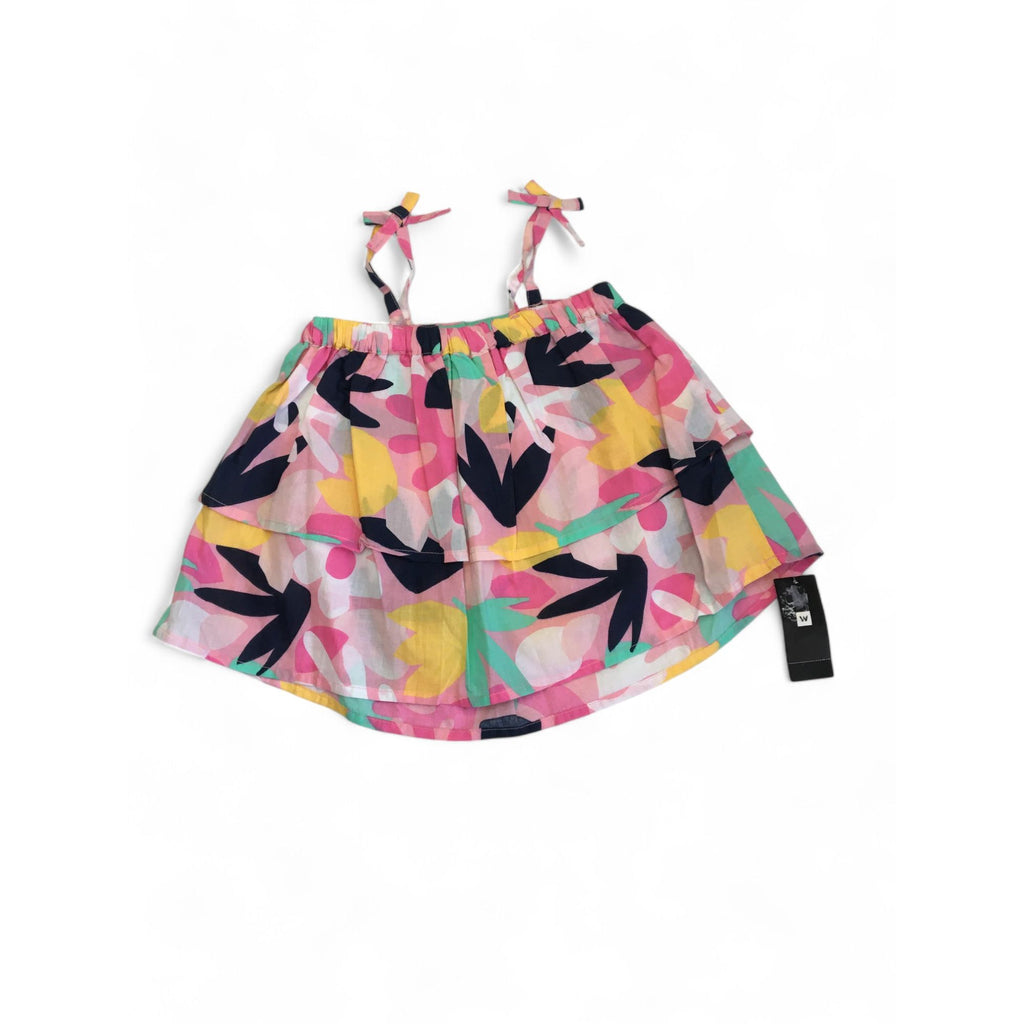2Y Pink Colourful Leaf Print Tiered Tunic - Woolworths
