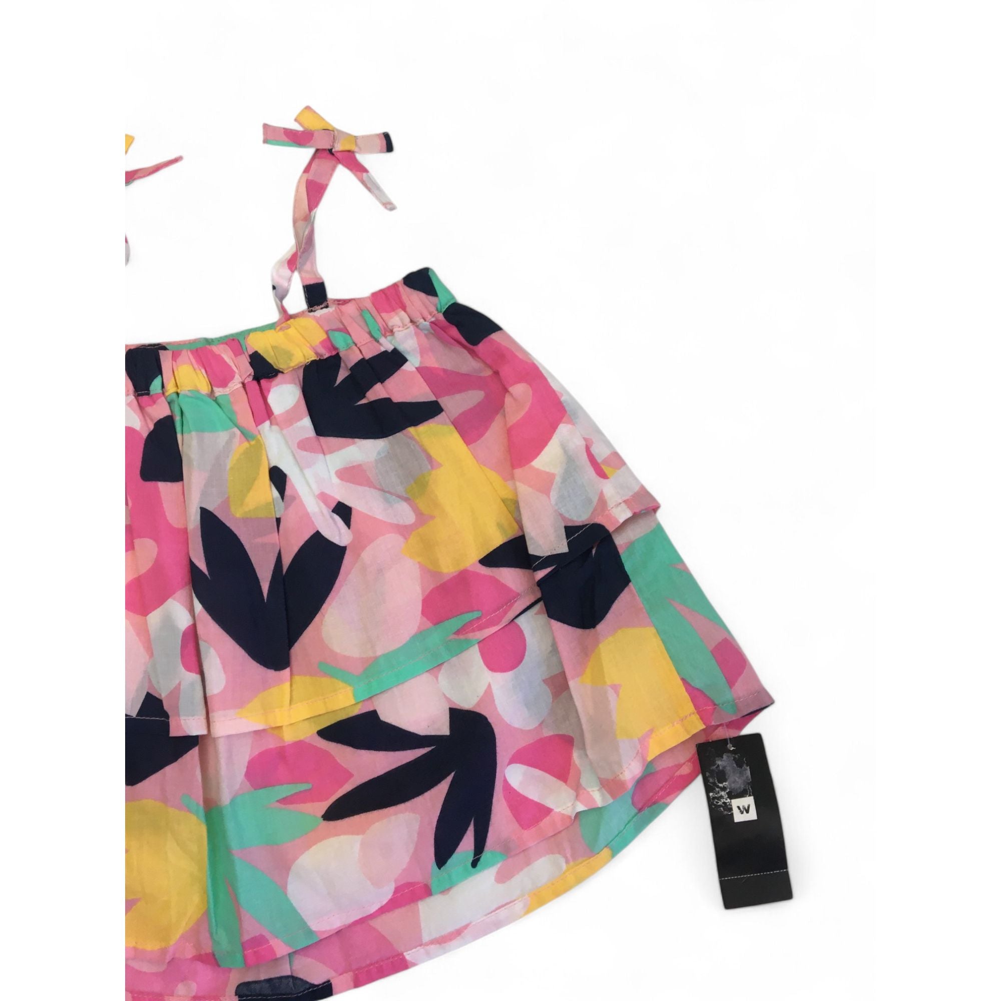 2Y Pink Colourful Leaf Print Tiered Tunic - Woolworths