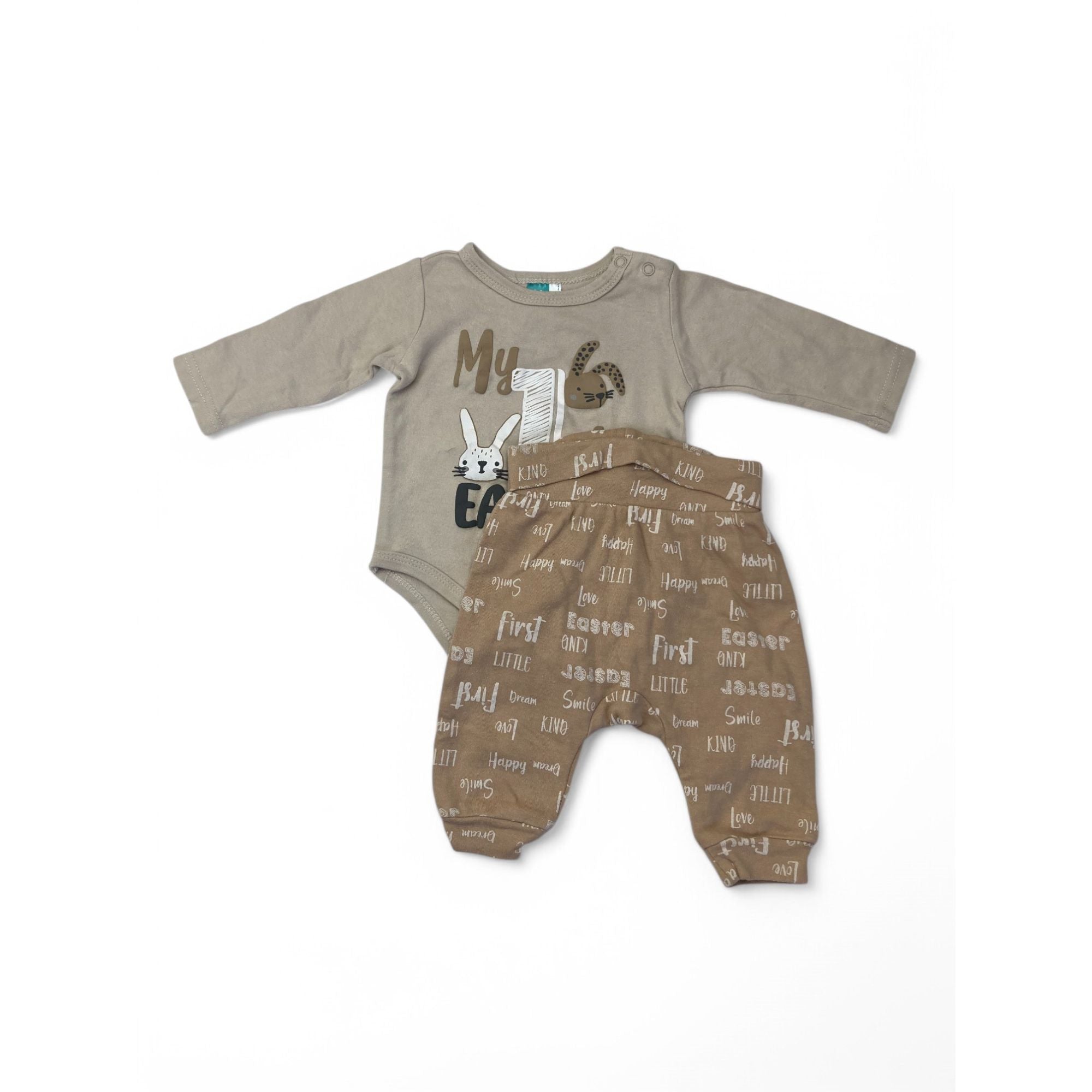 0-3M Beige "My First Easter" Bodysuit & Leggings - Ackermans
