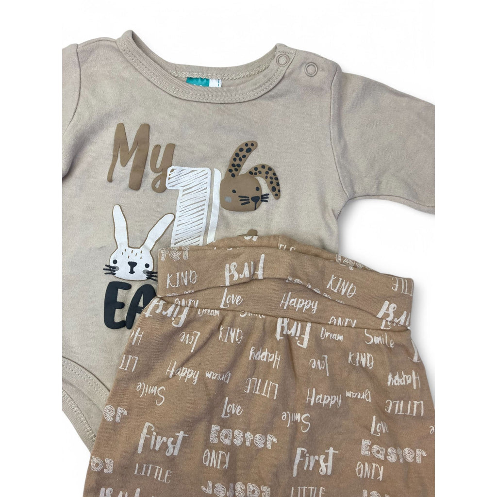 0-3M Beige "My First Easter" Bodysuit & Leggings - Ackermans