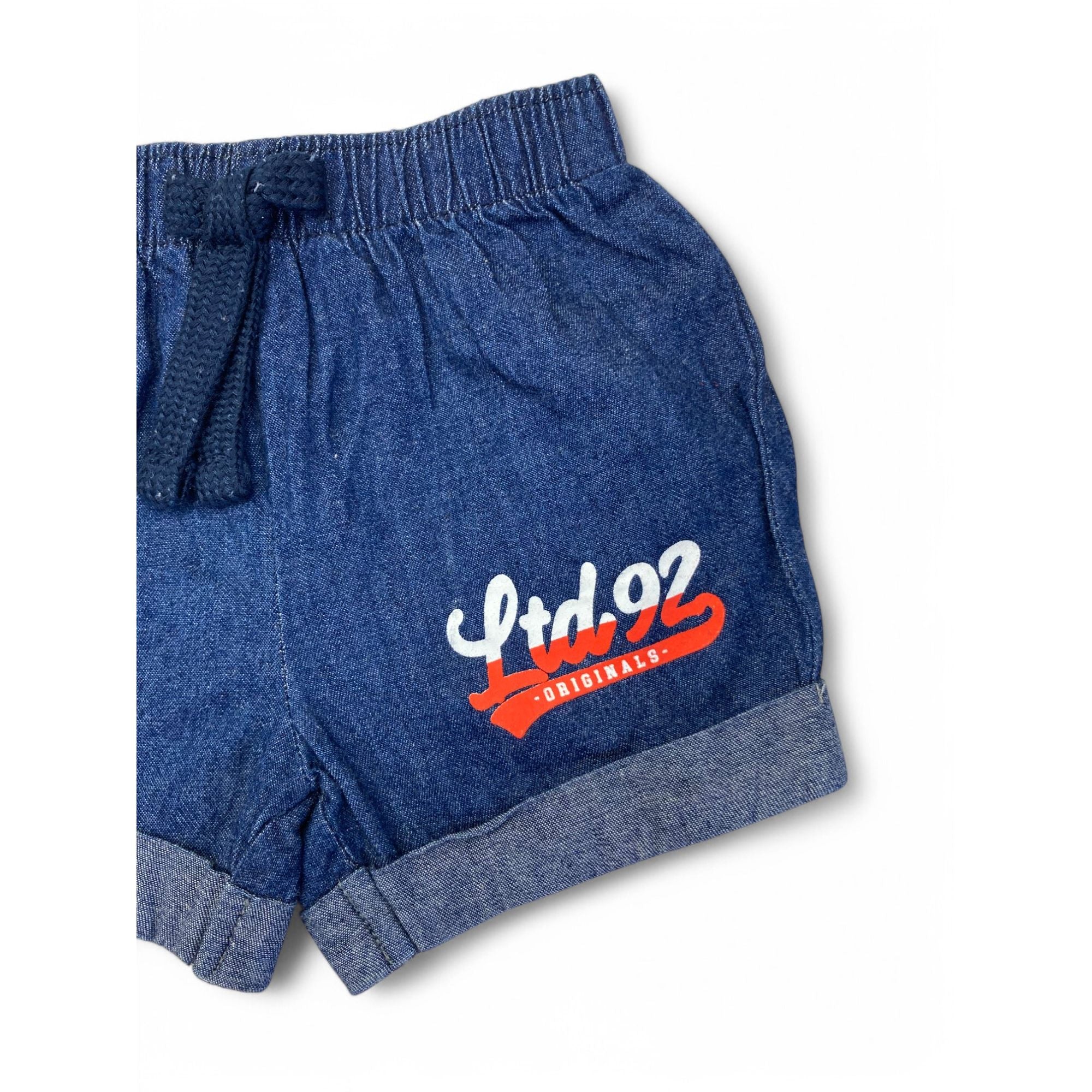 Newborn Dark Blue Denim Shorts - LTD