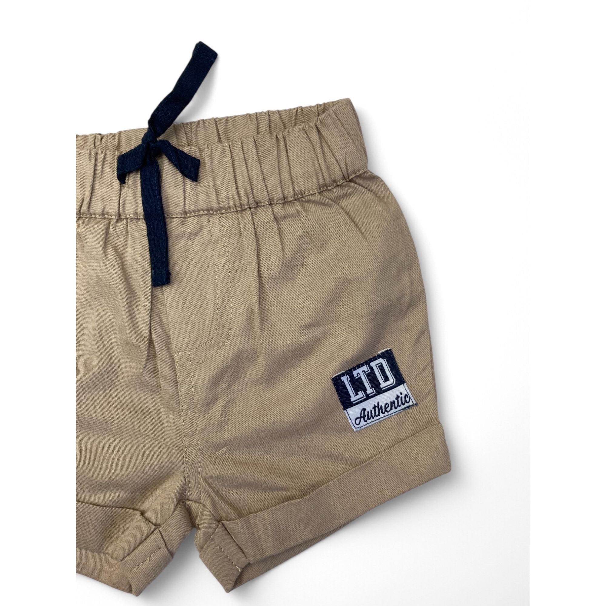 0-3M Beige Chino Shorts - LTD