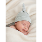 0-3M Striped beanie with knot - Stikcy Fudge