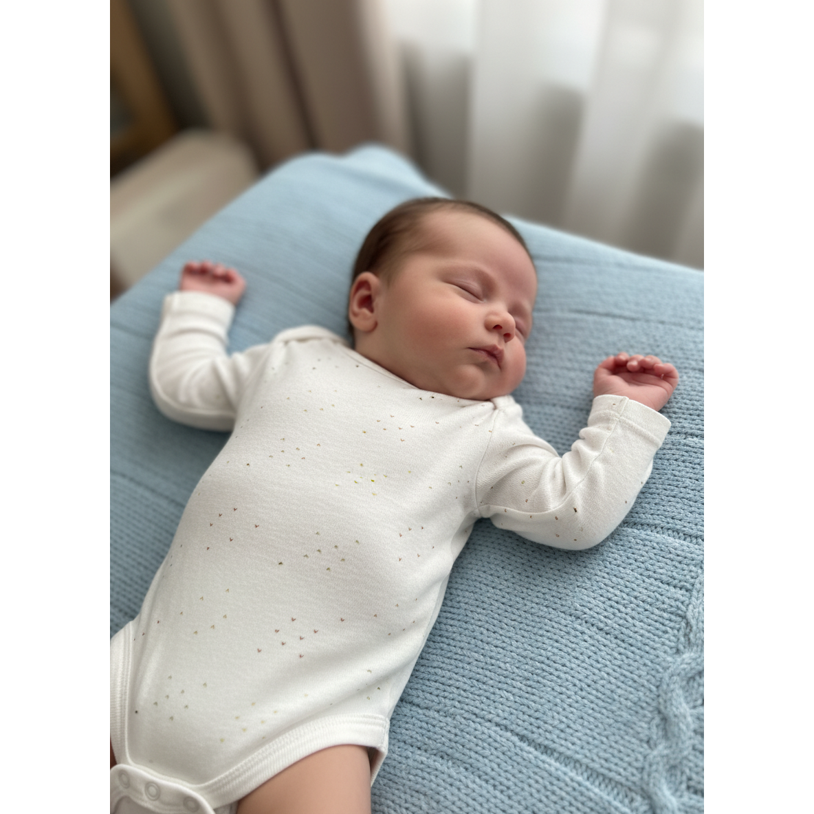 3-6M Cotton mini hearts bodysuit - Zara