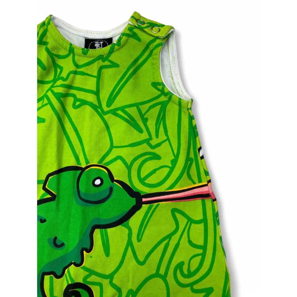 3M Green Chameleon Sleeveless Romper - Mini Pardon!