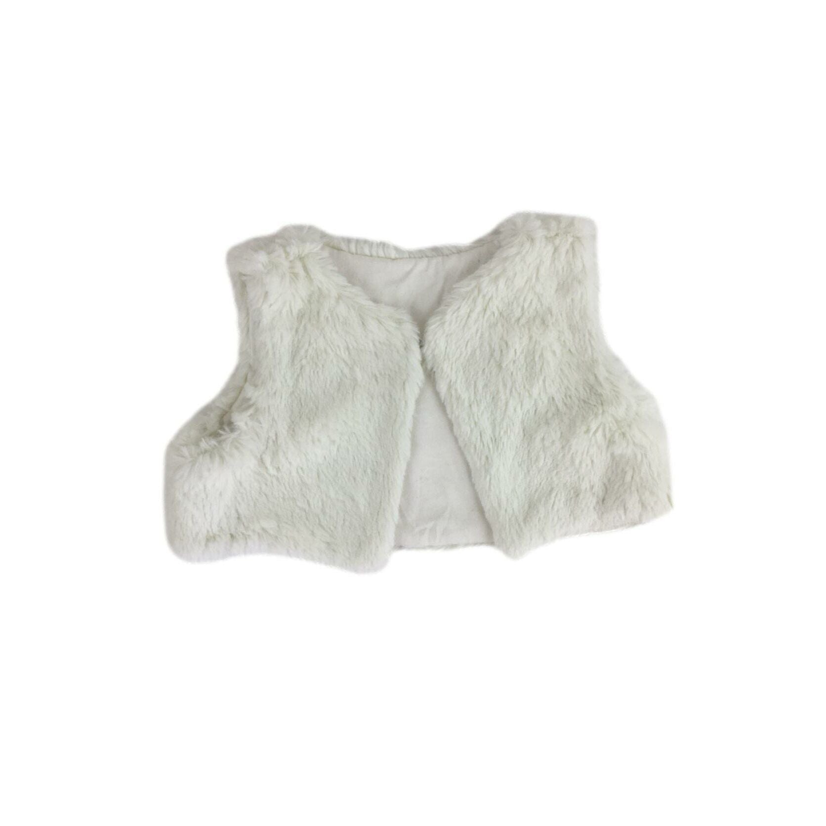 3-6M White Fleece Gilet - Woolworths
