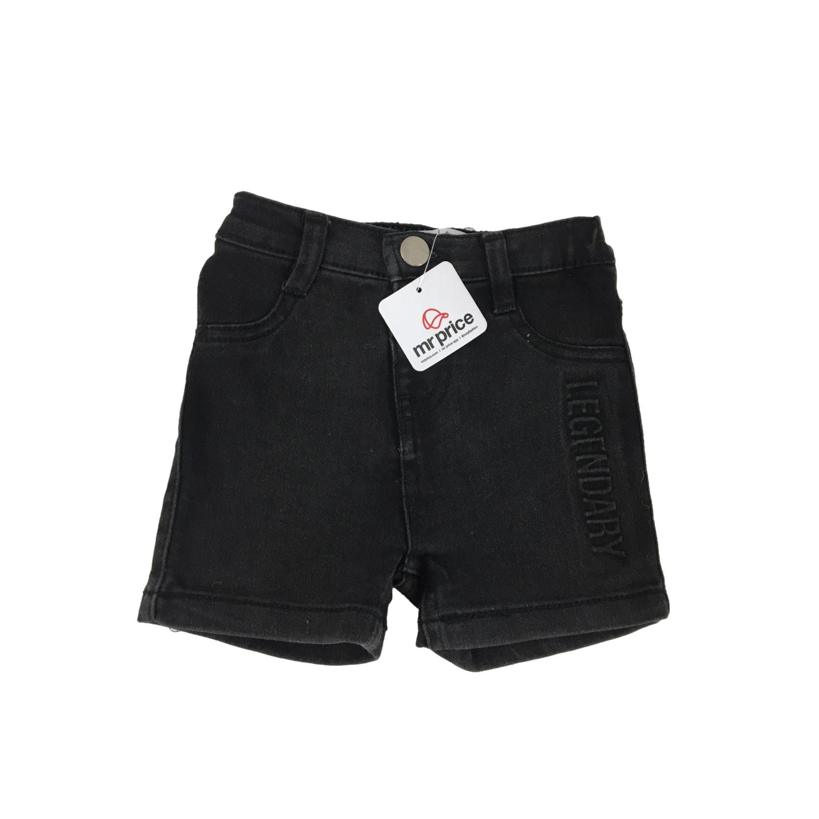 *NEW* 6-12M Black Denim Shorts - Mr Price