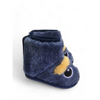Size 1 - Blue Monster Fleece Slipper Boots - Little Hero