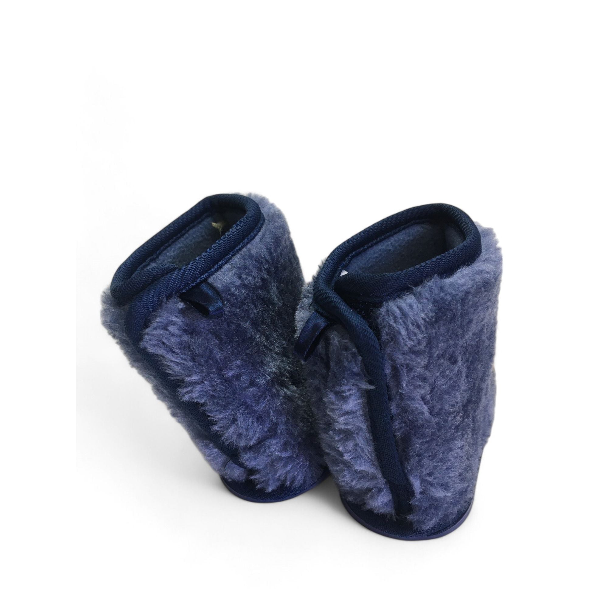 Size 1 - Blue Monster Fleece Slipper Boots - Little Hero