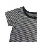 0-3M Navy Blue & White Stripe T Shirt - Cotton On