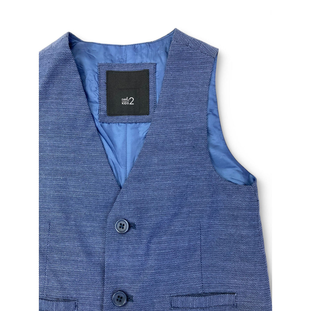 2Y Blue Tweed Waistcoat - Woolworths