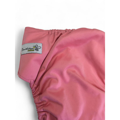 0-24M Pink Reusable Nappy With Removable Bamboo Insert - Bumbebee Babies