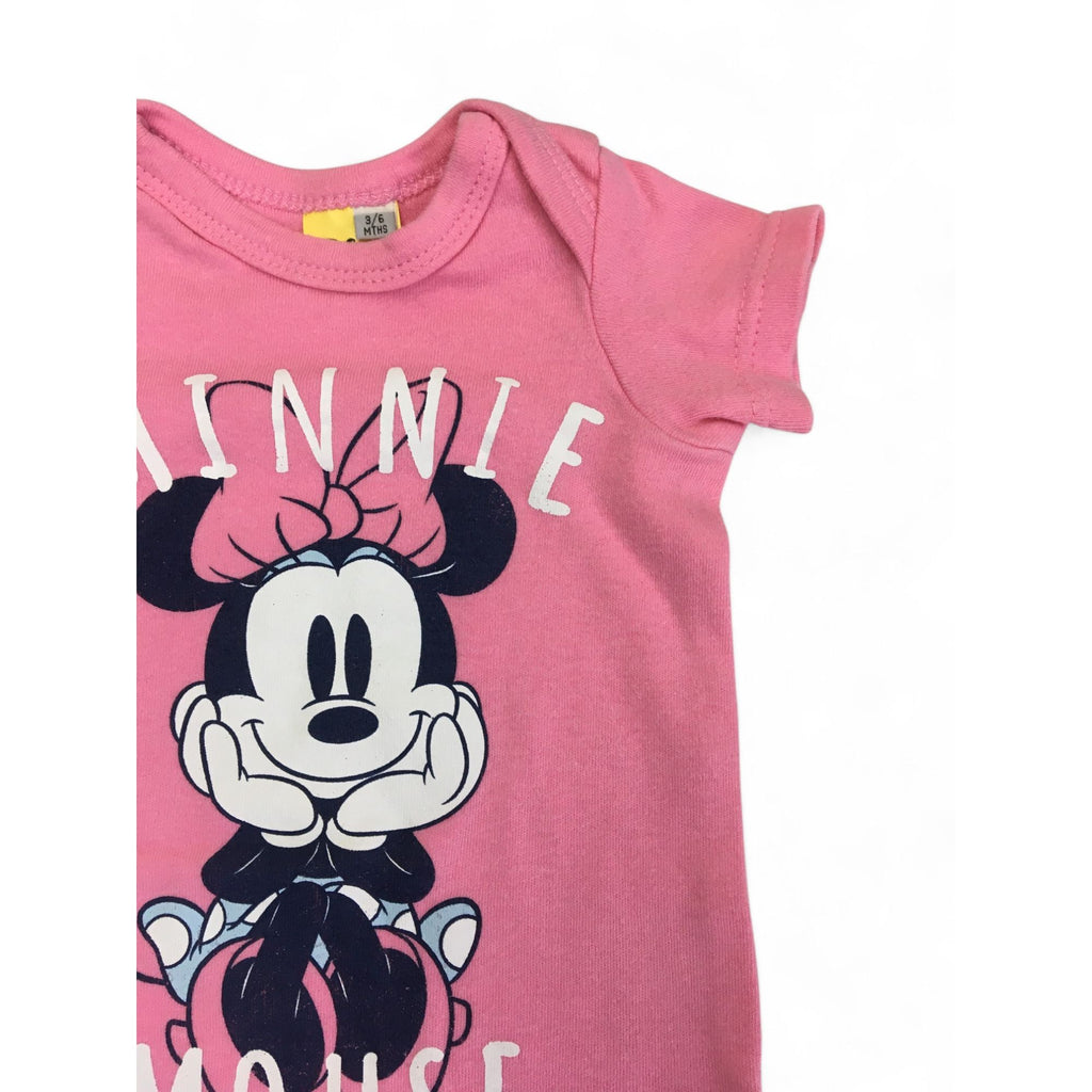 3-6M Pink Minnie Mouse Romper - Disney