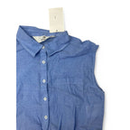 UK 8-9Y Light Blue Tie Front Blouse - H&M